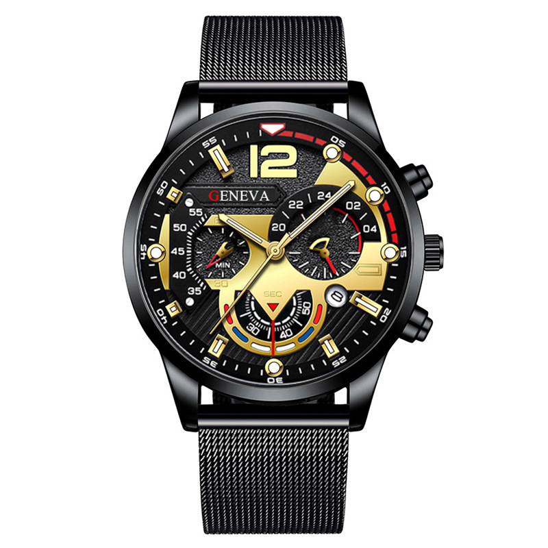 Mesh Stainless Strap - Jam Tangan Kuarsa Pria Modis Tali