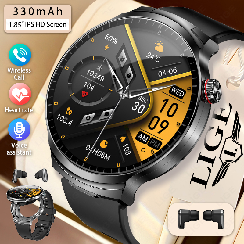 Smartwatch Noise Watches For Men - LIGE 2026 TWS 2 in 1