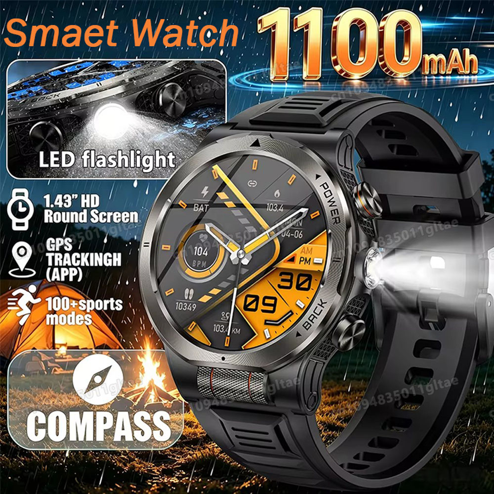 Smartwatch Running Watches For Men - Jam Tangan Pintar Baterai 1100mAh Kelas