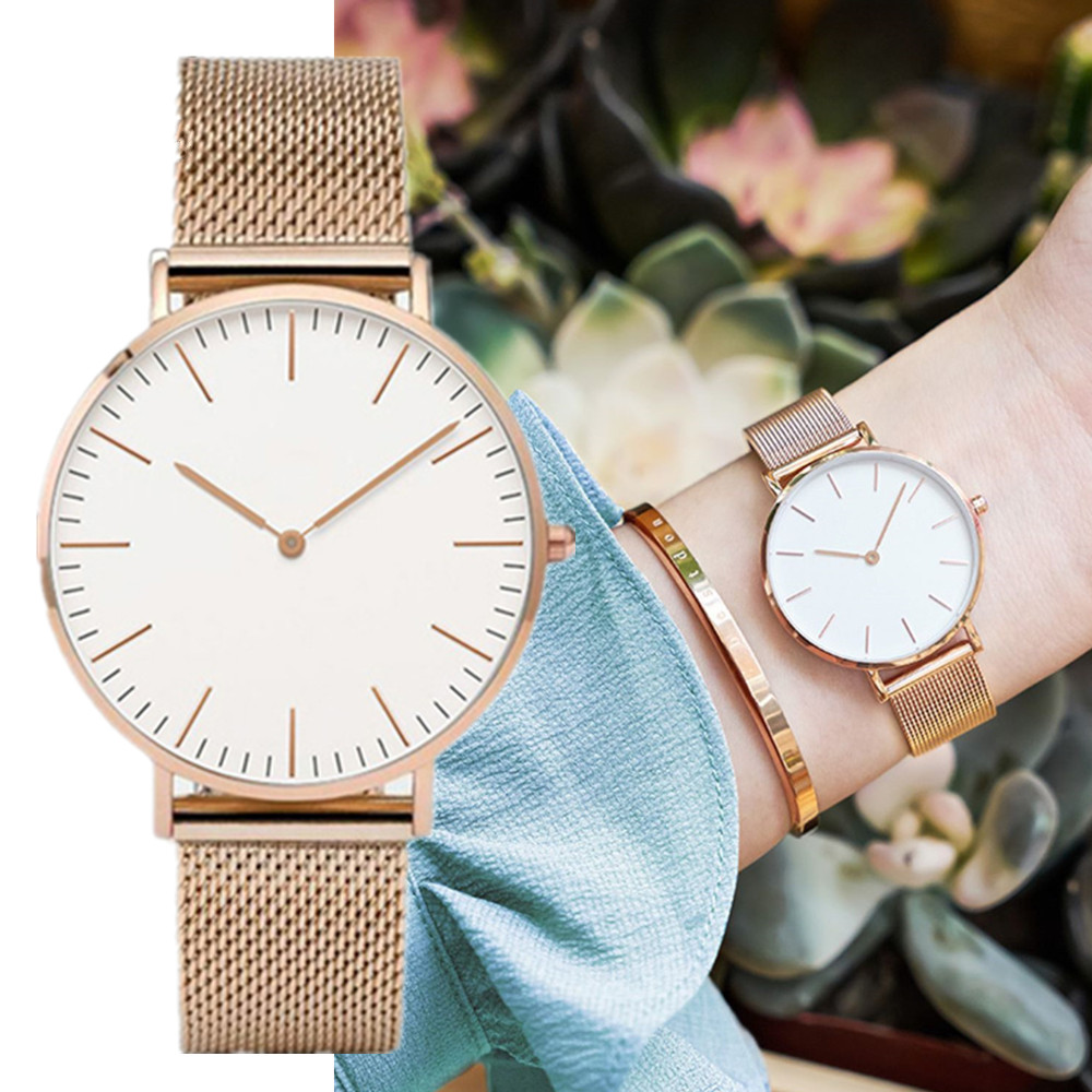 Mesh Stainless Strap - Jam tangan wanita mewah merek Top,
