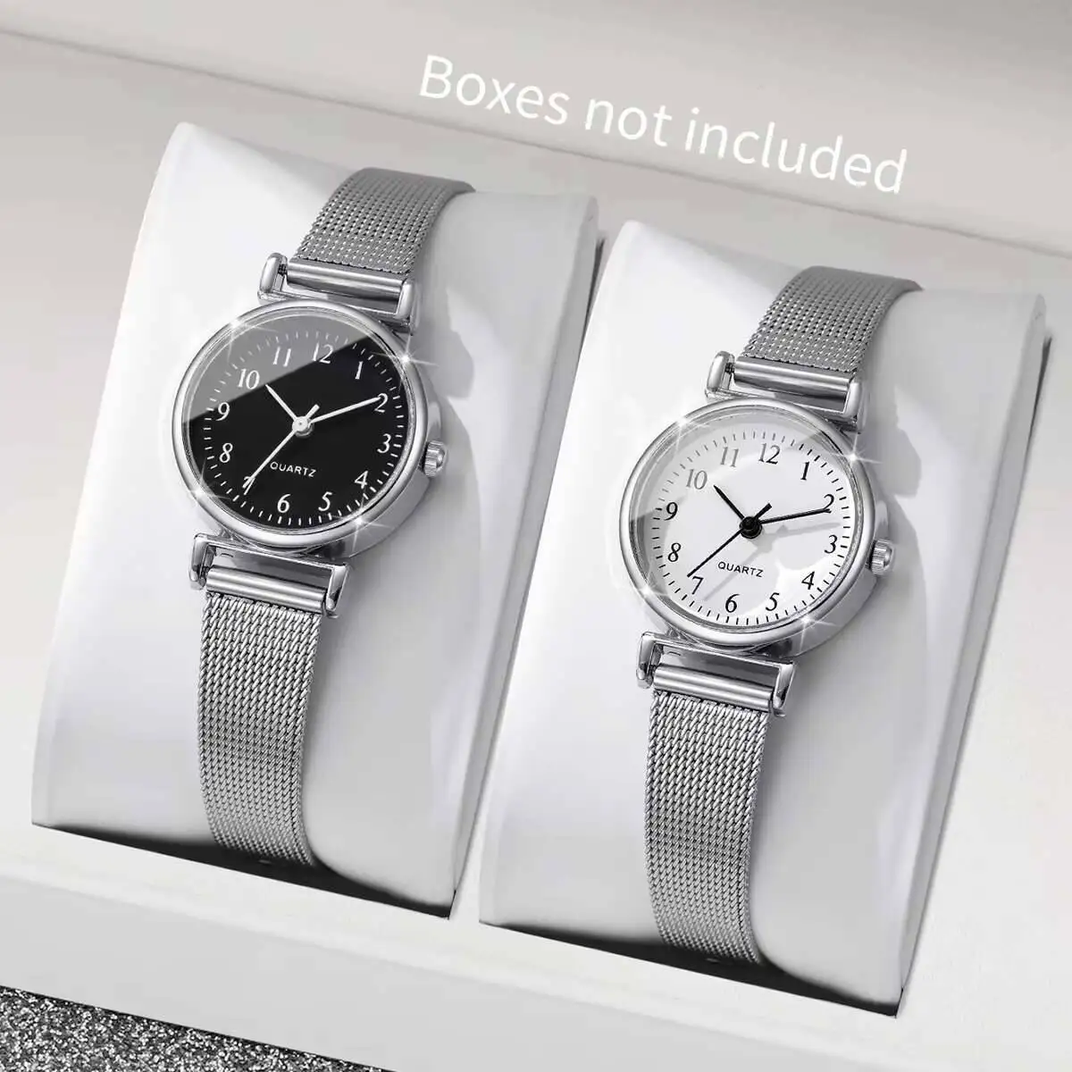 Mesh Stainless Strap - 1/2 Buah Jam Tangan Wanita Modis