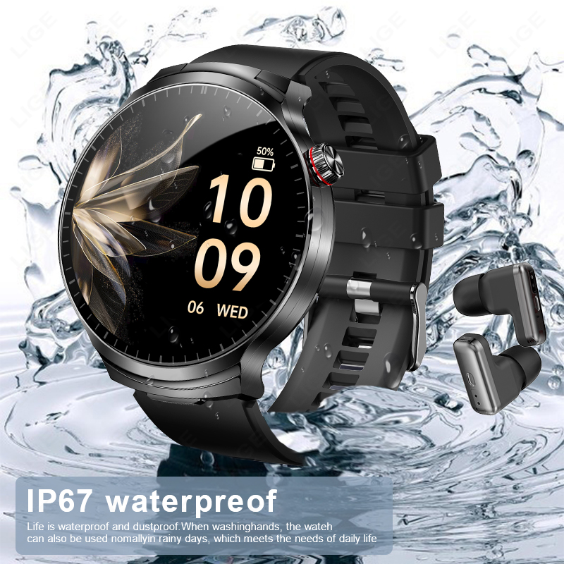 LIGE 2026 TWS 2 in 1 Headset S - Smartwatch Noise Watches For Men ulasan dan harga