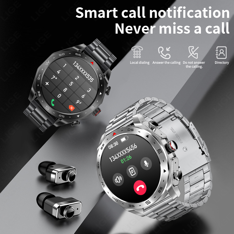 LIGE Jam Tangan Pintar Layar A - Smartwatch Noise Watches For Men ulasan dan harga