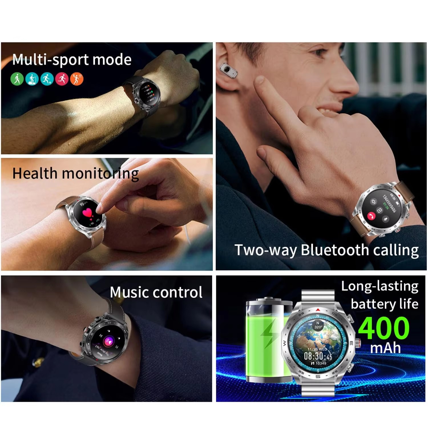 Jam Tangan Pintar Bisnis 2 In  - Smartwatch Noise Watches For Men ulasan dan harga
