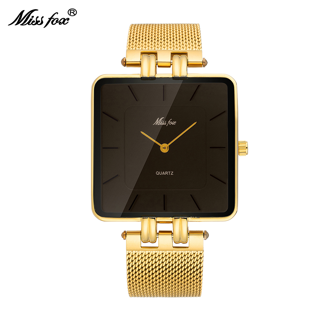 Jam Tangan MISSFOX Square Quar - Mesh Stainless Strap ulasan dan harga